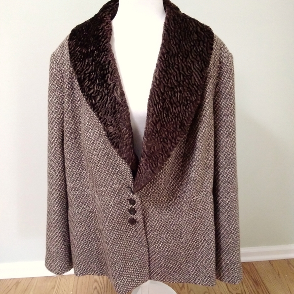 Lane Bryant Tweed Wool Blend Coat - Picture 1 of 7